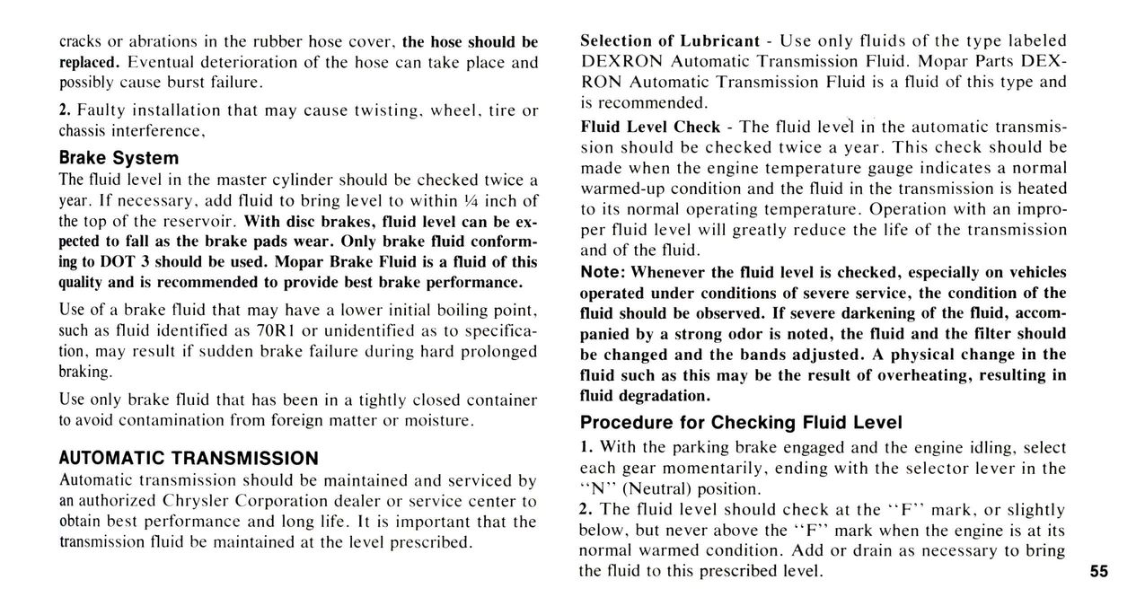1976 Chrysler Owners Manual Page 2